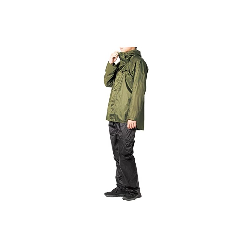 Makku Rain Wear, Kurutto Pack Rain Suit, Khaki, L