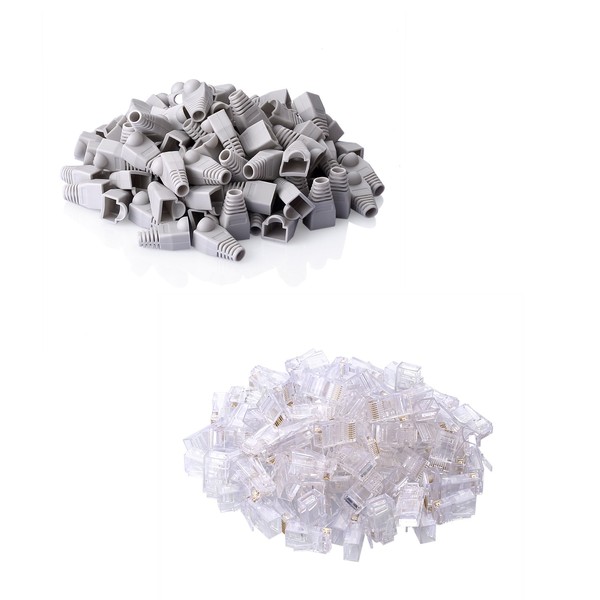 S SIENOC 100pcs RJ45 Cat5 Shield Modular Network Connector +