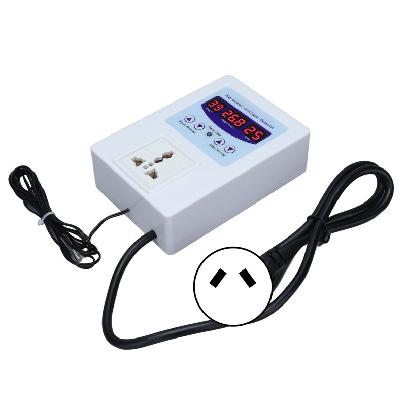 Temperature Controller Digital Display Thermostat Temp Regulator with Sensor AC110‑240VAU