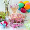 100PCS Easter Cocktail Picks 4.7 Inch, Easter Bunny Egg Decorative