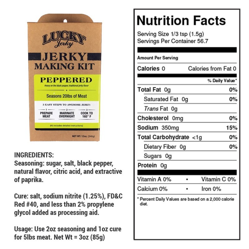 Lucky Jerky DIY Jerky Seasoning and Cure Kit 4 Pack