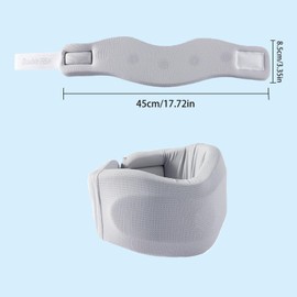 Bustlwor Neck Brace, Neck Support, Sleep Cervical Collar, Supports Stabilises and Relieves Neck Pain and Spinal Strain for Women and Men (Grey, M)