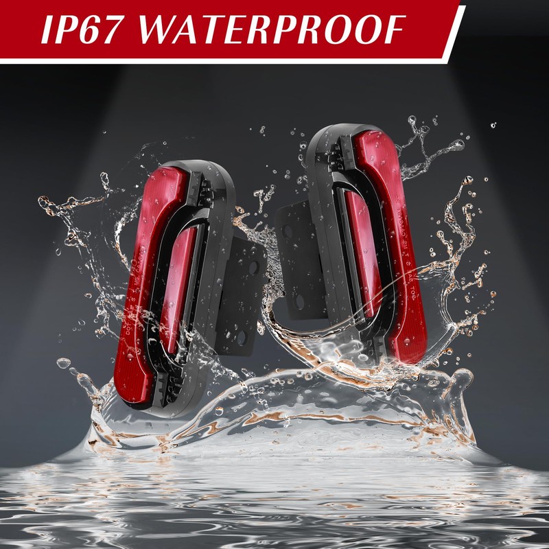LadyRosian 2PCS LED Tail Light Red Taillight Assembly Stop Light