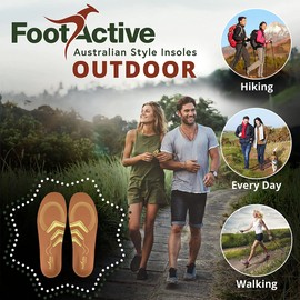 FootActive Outdoor Insoles for Nature & Adventure Lovers Secure hold and cushioning at high loads. - - 35/38 EU
