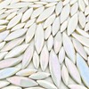500g/1.1lb Willow Leaf Petal Shape Ceramic Mosaic,Irregular Mosaic Pieces for