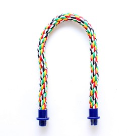 Penn-PLAX Bird Life Multicolored and Flexible Rope Perch – Create Fun, Colorful Curves and Bends – Great for Small and Medium Birds – 21” Long