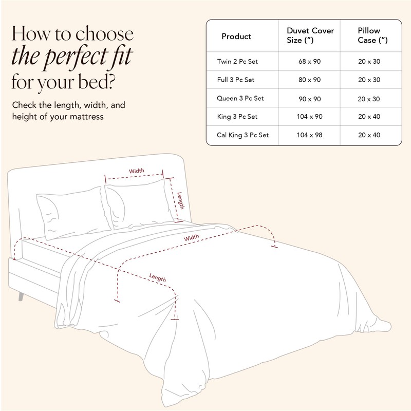 Stoa Paris Satin California King Size Duvet Cover Set with