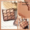 1pcs Brown Eyeshadow Palette, Matte and Shimmer Neutral 9-Color Eye