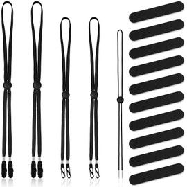 NISENTIA Pack of 5 Hat Cord and 10 Pieces Hat Reducer, Hat Band Inside for Reducing Hat Cap Clip Hat Bands Adjustable Hat Band Clips Windproof Hat Adjusters Anti-Wind Hat Sizes Reducer