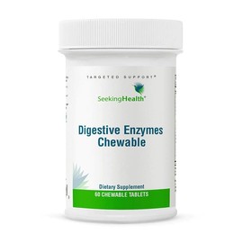 Seeking Health Digestive Enzymes Chewable, Vegan and Vegetarian Enzymatic Supplement to Support Healthy Digestion and Digestive Comfort with Amylase, Protease, and Lipase (60 Tablets)