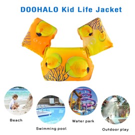 DOOHALO Kids Swim Vest Swimming Aid Floats with Arm Wings Suitable for 22-58 lbs Infant Baby