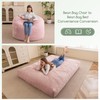 Giant Bean Bag Chair Bed for Adults, Convertible Beanbag Folds