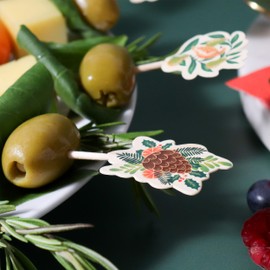 PME Christmas Treats Picks Festive Foliage (Pack of 24) Paper