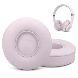 Replacement Earpads for Beats Solo 4 - Ear Pads Cushions for Beats Solo4 Wireless Headphones, Ear Covers Muff with Premium Protein Leather (Cloud Pink)