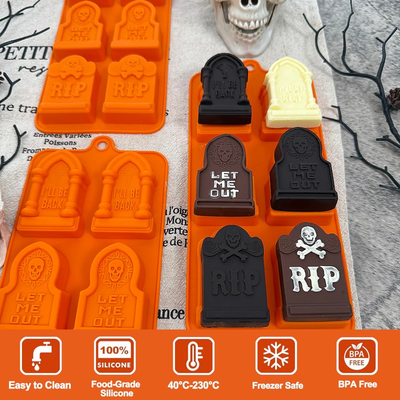 Molde de piedra sepulcral de Halloween