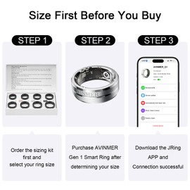 AVINMER Gen 1 Sizing Kit - Size First Before You Buy - Choose from 9 Sizes - Sizes 6 to 14 - Find The Perfect Ring Size Smart Ring Size - Only Gen 1 Smart Ring