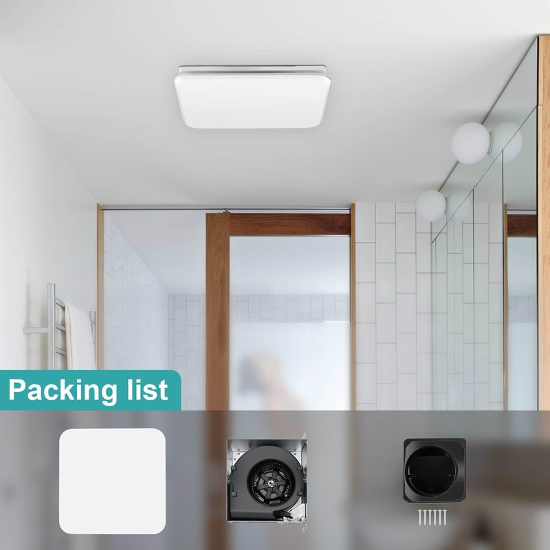 JOEAONZ Bathroom Exhaust Fan 110CFM with Hidden Grille Design, 1.0