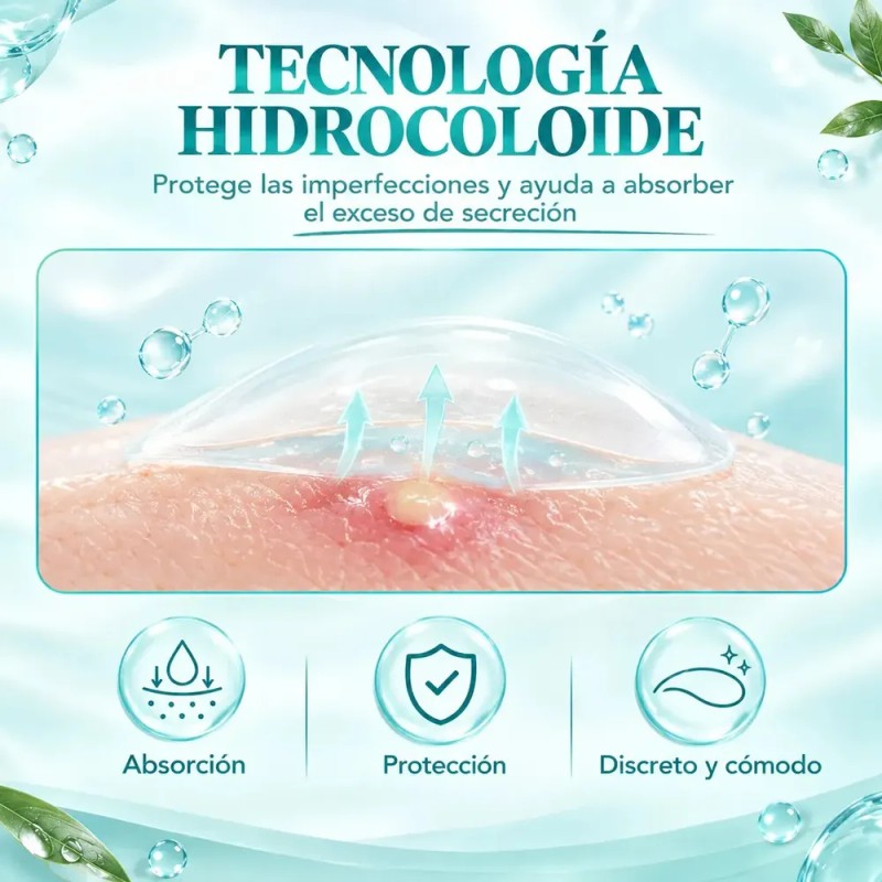 JOVEECO - 720pcs Parches Para Acné Hidrocoloide Absorbe La Grasa,parches