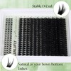 zanlufly Fluffy Lash Clusters with 5-7MM Bottom Lashes D Curl
