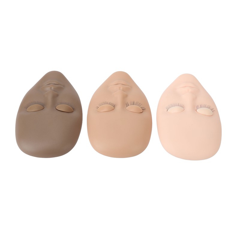 3pcs Lash Mannequin Head Eyelash Extension Practice Doll Head with