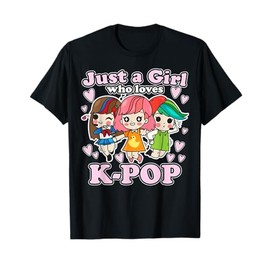 K-Pop Korean Popular Music Saranghae Merchandise Unisex-Adults Black Cotton Blend K-Pop themed T-Shirt