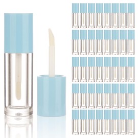 COSIDEA 40PCS Empty Blue Mini Lip Gloss Tubes 2.5ml 0.08 OZ lipgloss Tube with Wand Applicator for Lip oil tint bottles container