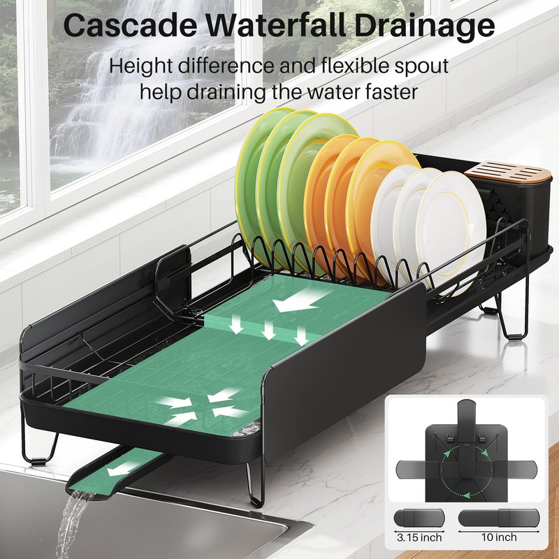 SNTD Dish Drying Rack - Large Dish Racks for Kitchen