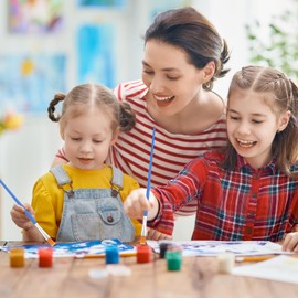 Molain 30 Piece Artist Brush Set, Round Flat Small Brush Set, Nylon Brush Set, Acrylic Paints, Small Brush Set for Acrylic, Watercolour and Oil Painting, Artists, Painting Lovers, 2 Sizes