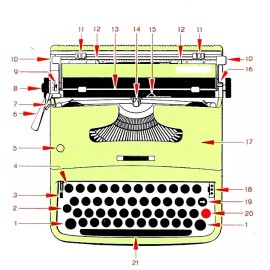 Olivetti Lettera 22 Typewriter Instruction Manual User Repro Vtg