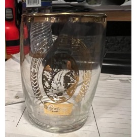 COORS BEER---GOLD RIMMED TASTING GLASS