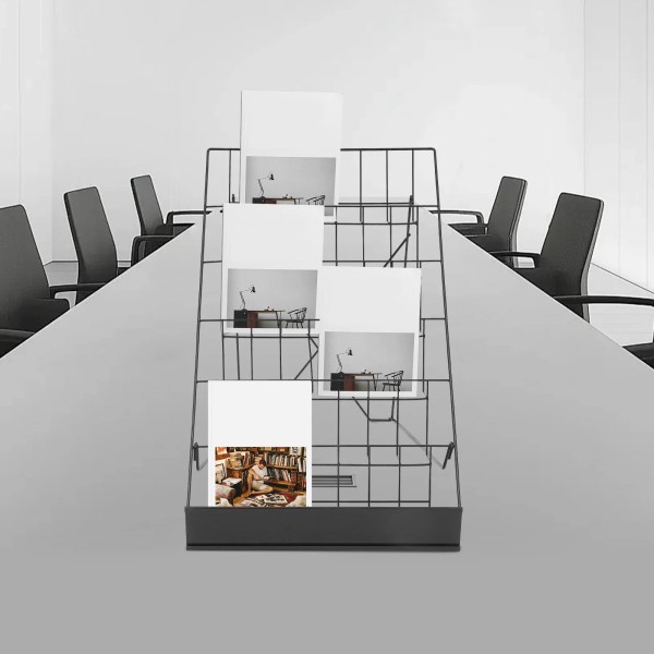 Unbranded Wire Magazine Rack Comic Foldable Iron Book Display Stand