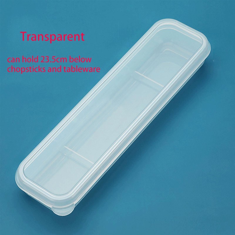 1Pcs Simple Utensil Holder with Lid, Portable Flatware Box Travel