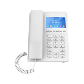Grandstream GHP630W Desktop Hotel Phone, 3.5in Color LCD, PoE, Dual-Band WiFi 6, White