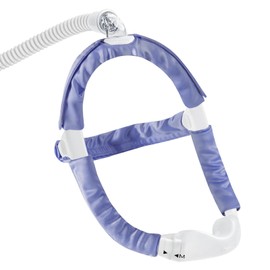 4 PCS Satin CPAP Strap Covers, Comfort CPAP Mask Cushions to Fit Dreamwear Headgear or AirFit, Silky CPAP Mask Strap Covers, Anti Wrinkle CPAP Hair Protector for Reducing Red Marks (Blue Purple)