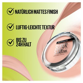 Maybelline New York 2-in-1 Powder Make-Up, Waterproof and Matte with High Coverage, Super Stay Hybrid Powder Foundation, No. 40, 1 Piece