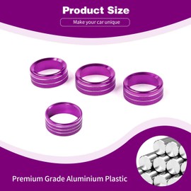 PDKLIN - Anillo para Jeep JL AC/radio/perilla de faros delanteros para Jeep Wrangler JL JLU Gladiator JT 2018-2024, accesorios interiores morados, 4 piezas