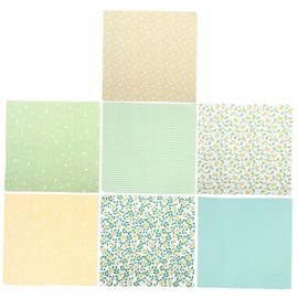 TEHAUX 7pcs Floral Printed Cotton Fabric Patchwork Quilting Cloth for Sewing Crafts and Home Decor