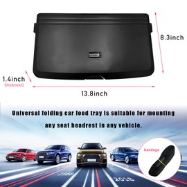 Sylvil Foldable Car Food Tray Holder, Multi Functional Portable Car Backseat Tray Desk, Car Computer Desk for Eating Food Drink and Writing Laptop Work, Car Accessories