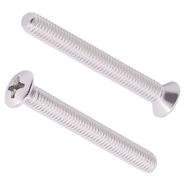 M5-0.8 x 45mm (30 pcs) Oval Head Phillps Drive Machine Screws, Cross Recessed Machine Screws with Slightly Raised Countersunk Head, 304 Stainless Steel 18/8, GB820