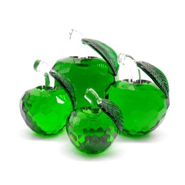 Crystal Glass Apple, Apple Figurine, Interior, Feng Shui, Sun Catcher, Miscellaneous Goods, 1.6 Inches (40 mm), 2.0 Inches (50 mm), 7 Colors