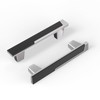 Haliwu 10 Pack Silver and Black Cabient Handles 2 Tone