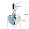 KunBead Jewelry Daughter Heart I Love You March Birthstone Blue
