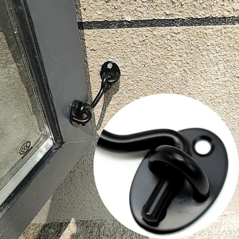 2PCS Hook and Eye Latch Barn Door Latch, Heavy Duty