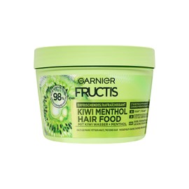 Garnier Fructis Refreshing Kiwi Menthol Hair Food, Multi-Use Hair Mask with Kiwi Water and Menthol for Moisture and Freshness, 400 ml