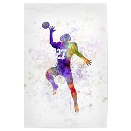 artboxONE Poster 30 x 20 cm Sport American Football Player Receving Adults African