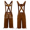 DmHirmg Lederhosen Men,Oktoberfest Outfits Men,Lederhosen,October Festival Costume,Brown,L