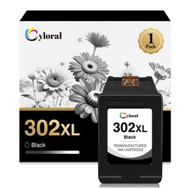 Cyloral 302XL Printer Cartridges for Envy 4511 4512 4520 4525 4528 Deskjet 1110 2133 3630 3636 3639 Officejet 3830 3833 4650 4655 5220 5255 for HP 302 xl(1 black)