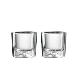 Fratelli Guzzini Gocce, 2 Small double wall thermo glasses, Insulating glass