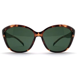 SQUARE CAT'S EYE SUNGLASS (Square Cat's Eye Sunglasses), Tortoise Shell x Green
