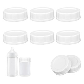 6 Unidades Tapas para Biberón Compatibles con Botellas Pigeon & Lansinoh, Tapones de Repuesto para Viaje y Almacenamiento (Blanco)